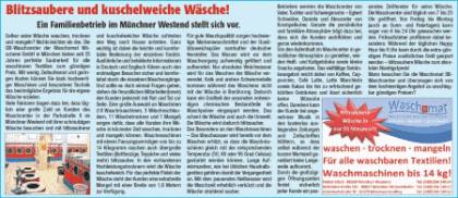 Blitzsaubere und kuschelweiche Wäsche!